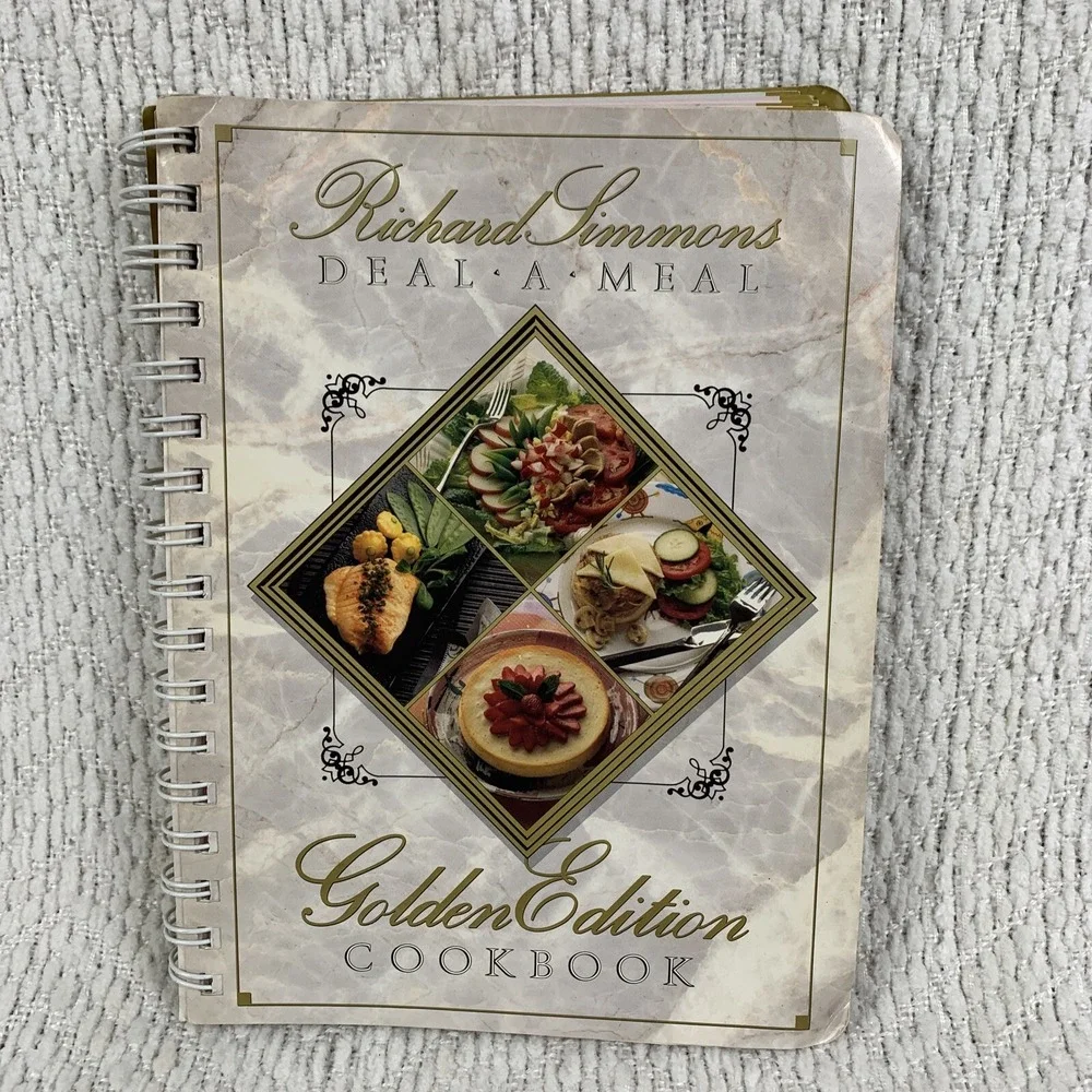 Vintage 1990 Richard Simmons Deal A Meal Golden Edition Cookbook Spiral Bound